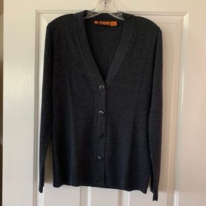 Tory Burch Dark Gray Cardigan Sweater